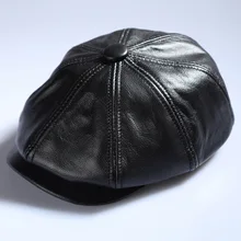 Новая весенне-осенняя Кепка с козырьком, элегантная британская Кепка для отдыха, женские и мужские кепки из воловьей кожи для влюбленных, мужские и женские повседневные Шапки высокого качества H6919