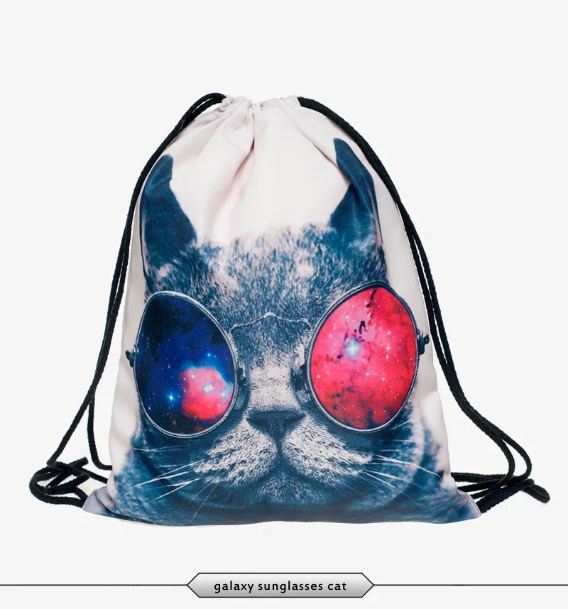 Cat Escape 3D печати Для женщин классический навсегда бренд Mochila Escolar человек сумки