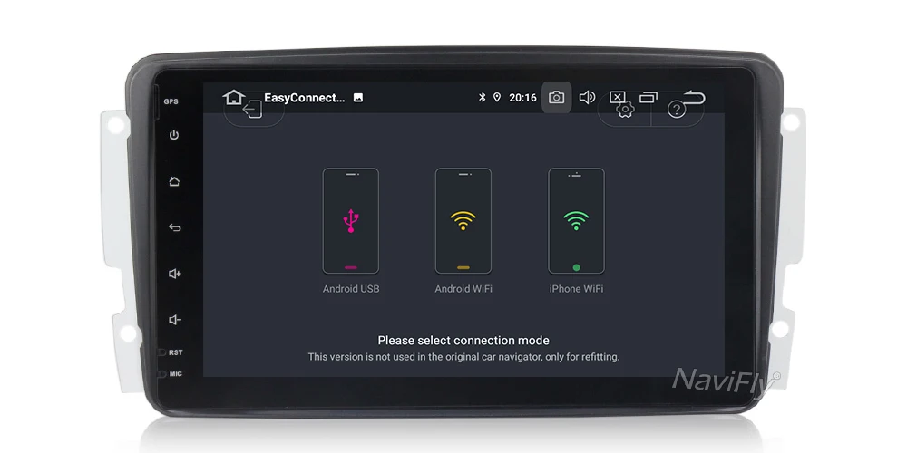 Top Free shipping! 8" Android 9.0 Car multimedia player For Mercedes Benz W209 W203 W168 ML W163 W463 Viano W639 Vito GPS Navigation 20