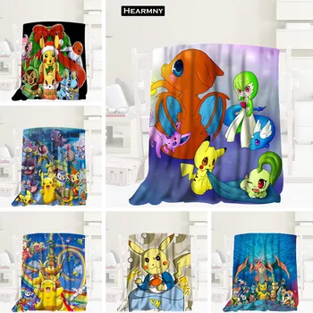 

HEARMNY Pokemon HOT Blanket Sleep Cover Blankets Yoga Office Sofa Blanket Bed Cover Travel Soft Warm Throw Blanket For Adult