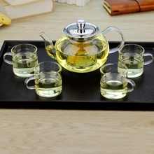 Различные творческие съемный Чайный фильтр стеклянный чайник и чашки Giftset микроволновая плита Посудомоечная машина Безопасный чайник для воды