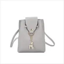 Модные сумки с подвеской в виде оленя, мини-сумки для телефона, кошелек для монет, Женская плечевая сумка-мешок, сумка-мессенджер через плечо