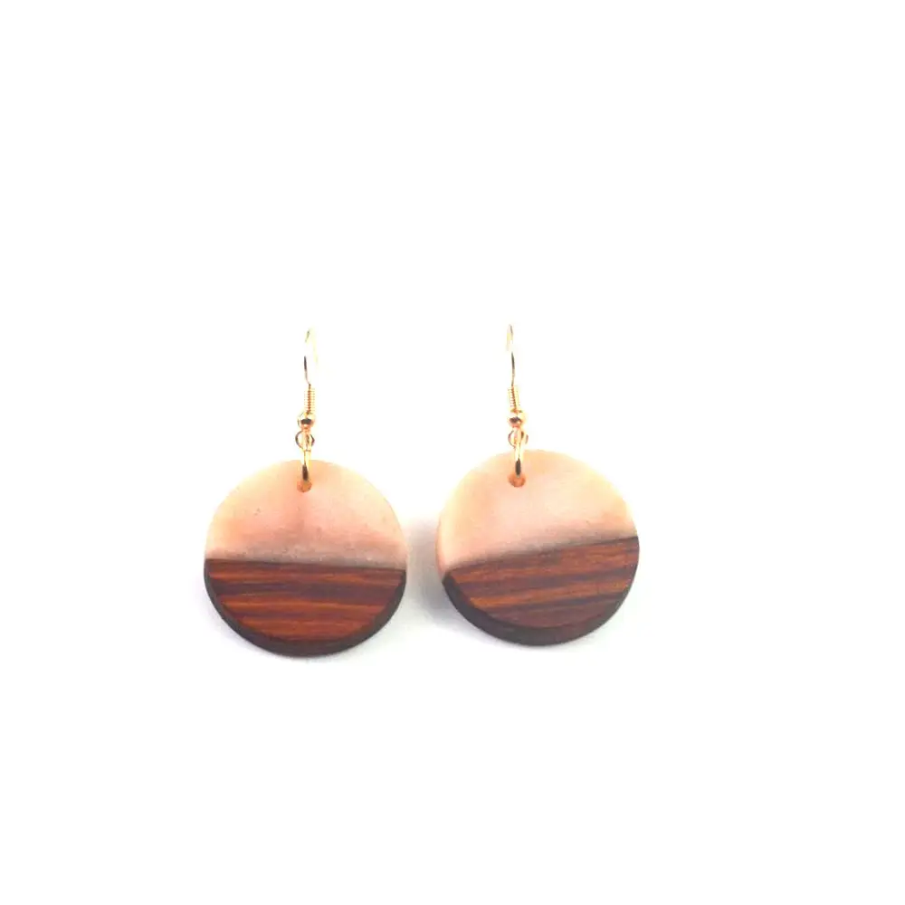 

Coffee Round Women's Birthday Gift Creative Jewelry Fashion Retro Earrings Gift