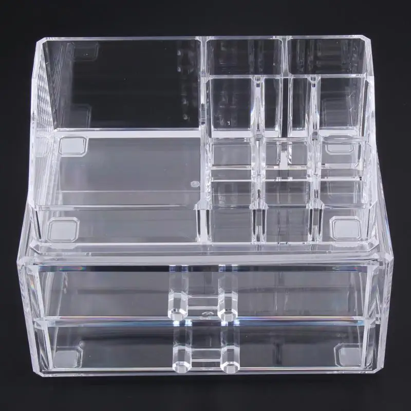 Портативная прозрачная акриловая коробка для хранения косметики, органайзер для косметики, ящики для помады, держатель для блеска