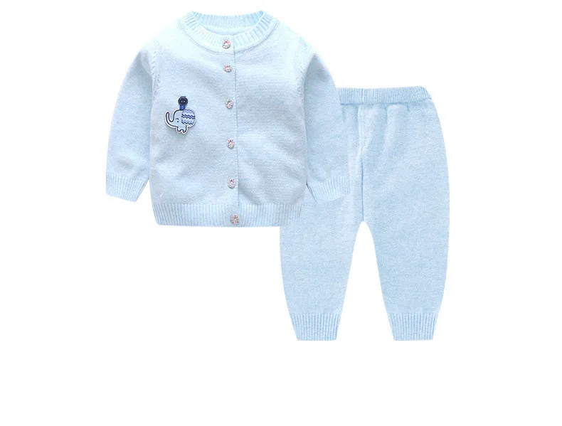 High Quality Baby Girls Cardigan Girl Elephant Sweaters Sets baby boys knitted suits Children Baby Girl Winter Clothes 2018 (1)