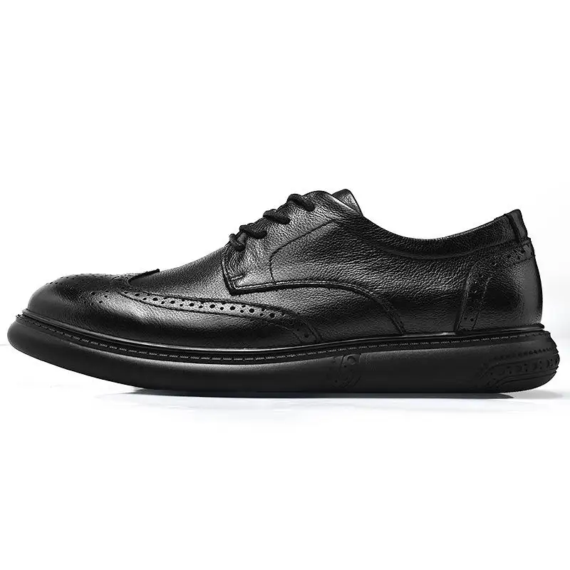 Cuir Loisirs Noir Errfc Homme Mode Dentelle En Plate Robe Chaussures Hommes Tendance Taille Richelieu 3846 forme Noire Jusqu'à Avant Designer La Jlc1TFK
