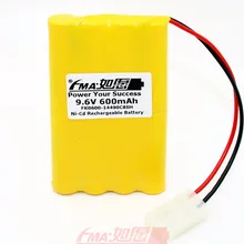 Batería ni-cd AA 9,6 V 600mAh para coche de Radio remoto Vintage RadioShack Monster Truck 60-4187