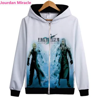 

Final Fantasy FF7 Cloud Sephiroth men unisex zip up hoodie cool game hooded sweatshirt coat fleece inside organic drop Shipping