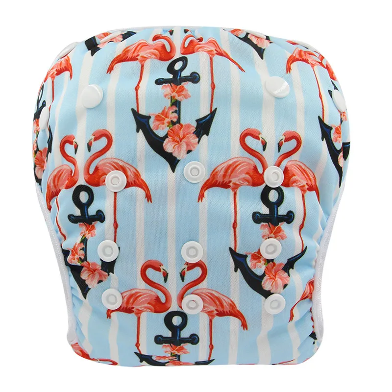 Ohbabyka/детские подгузники для купания, брендовые тканевые купальники с подгузниками, многоразовый детский купальник для мальчиков или девочек, одежда для купания, плавки - Цвет: YK58