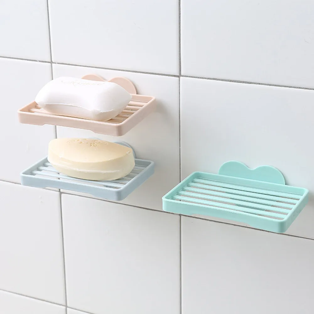 

1PC Plastic Bathroom Shower Soap Box Dish Storage Plate Tray Holder Case Soap Holder Box Container for bathroom #D020