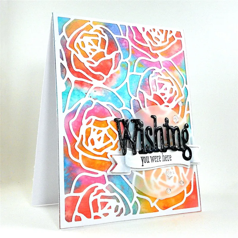 

Flower Background Dies Scrapbooking Metal Cutting Dies Rose Craft Dies for Paper Card Die Cut Scrapbooking Photo Album Decor