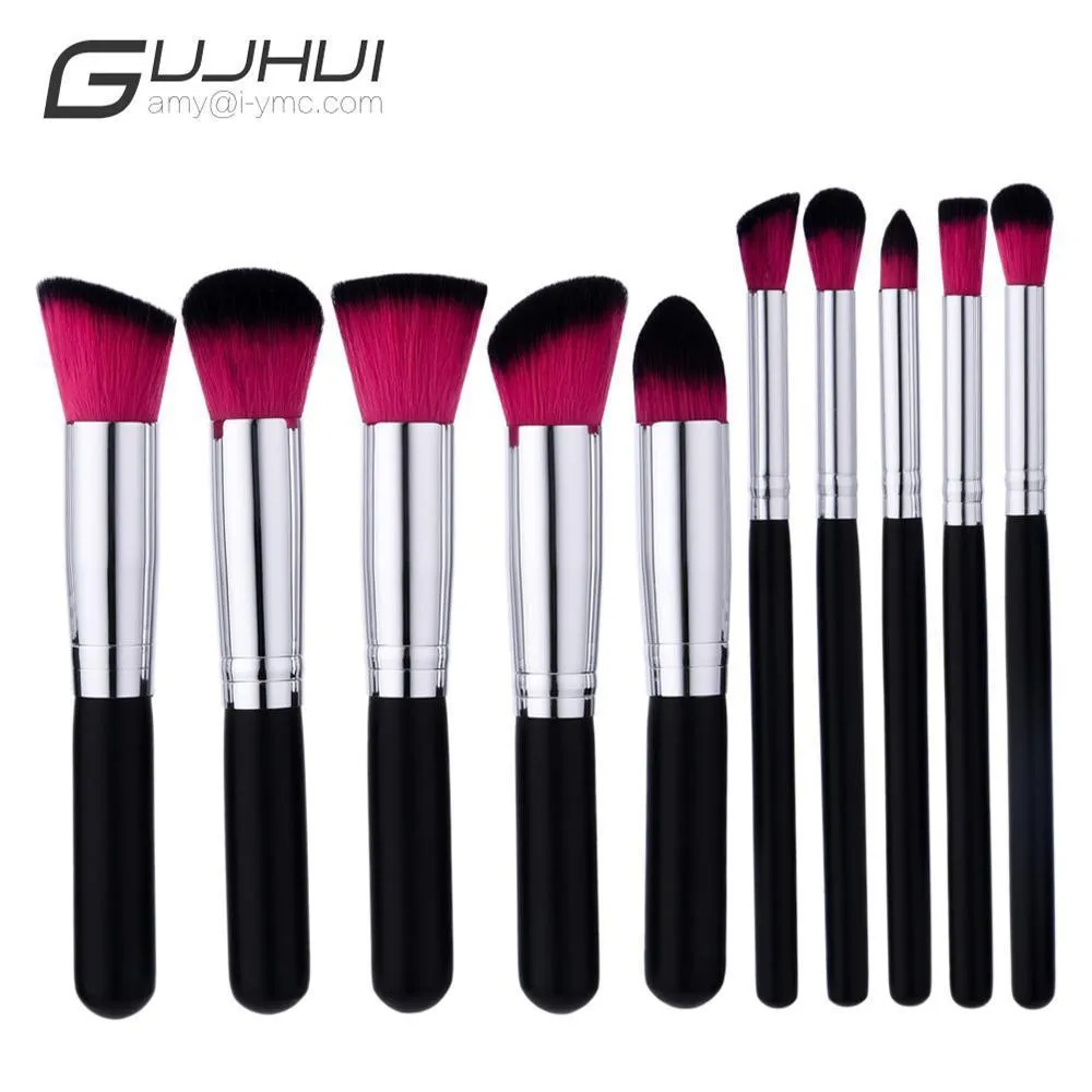 GUJHUI Makeup Brush 10PCS Make Up Foundation Eyebrow Eyeliner Blush Cosmetic Concealer Brushes Cosmetic Concealer Brushes Nylon