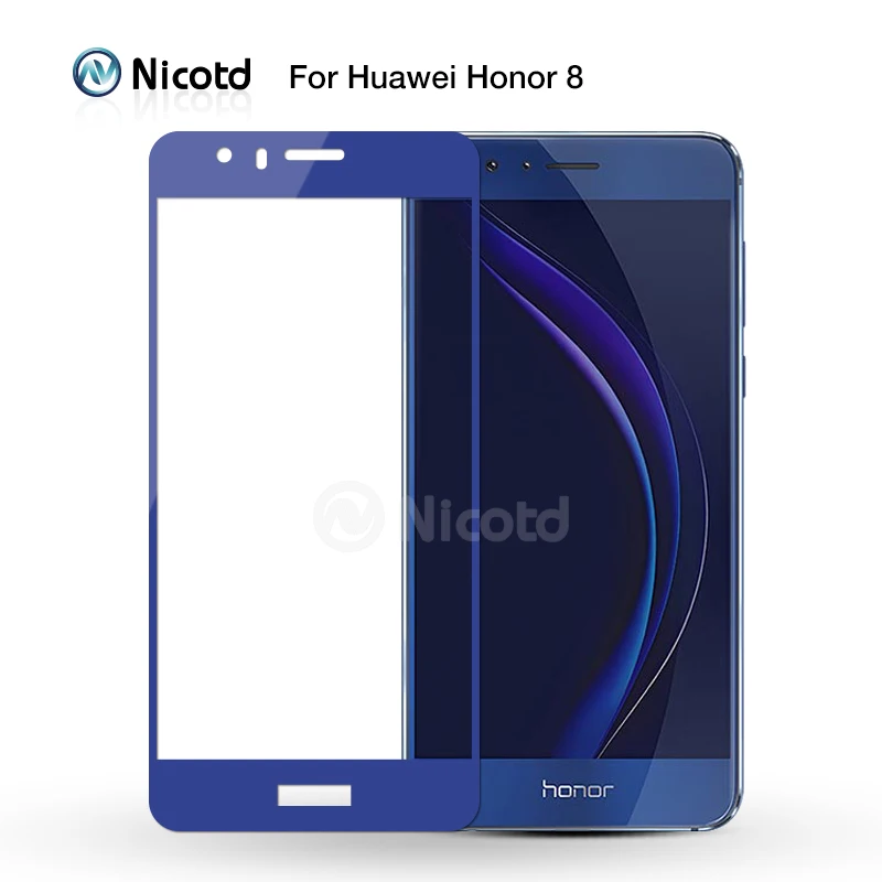 Nicotd 9H полное покрытие из закаленного стекла для huawei P10 P9 Plus P8 Lite mate 8 9 Nova Plus honor 8 Pro 6x Защитная пленка для экрана