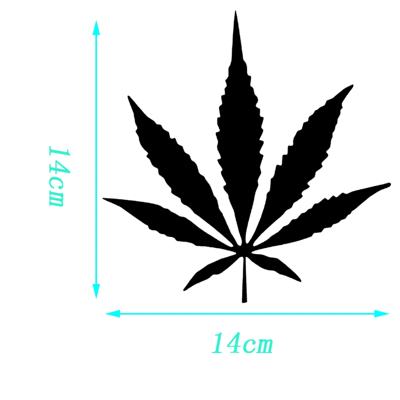 Лист марихуаны модные виниловые наклейки для стайлинга автомобиля