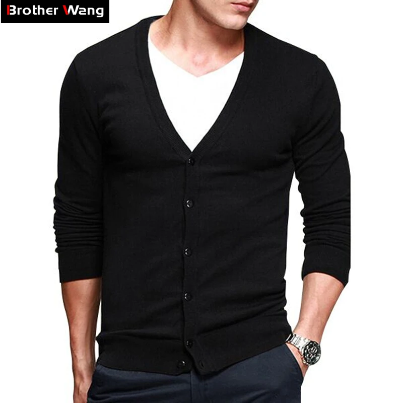 Мужской трикотажный свитер Однотонный из 100% хлопка 9 цветов осень 2020|mens knit|men's