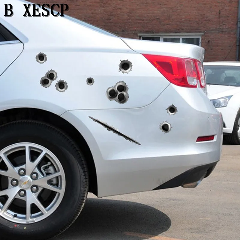Новые виниловые 3d авто Стайлинг поддельные пули отверстие коготь мотоцикл