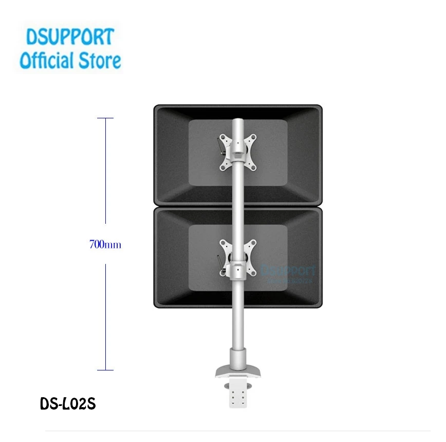 L02S алюминиевый сплав вверх и вниз 14-27 дюймов двойной монитор держатель Поддержка настольный ЖК светодиодный дисплей кронштейн