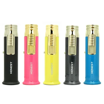 

Honest Jet Torch Lighter Cigarette Lighters Windproof Stainless Steel Adjustable Flame Butane Gas