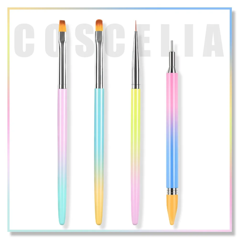 COSCELIA Nail Art Decoration Manicure Tool Nail Brush Crystal Beads Dotting Pen Dual-ended Wax Picker Picking Up Rhinestone