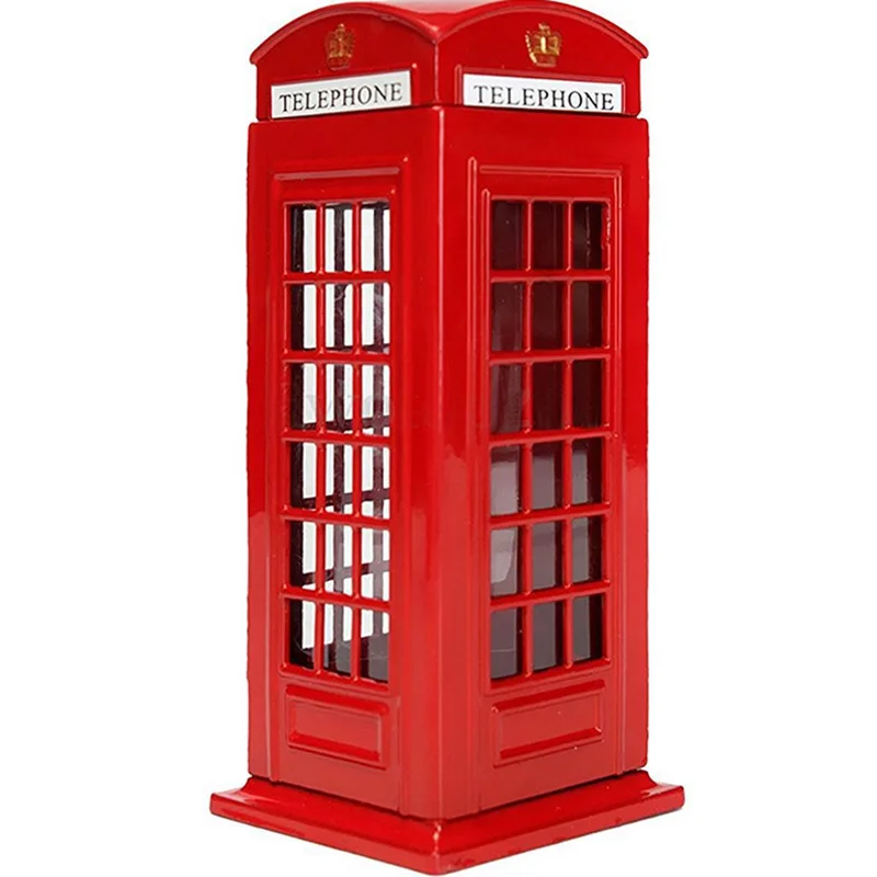 CHFL металлическая красная британская английская лондонская телефонная будка Банка Копилка для монет Копилка красная телефонная будка 140X60X60 мм