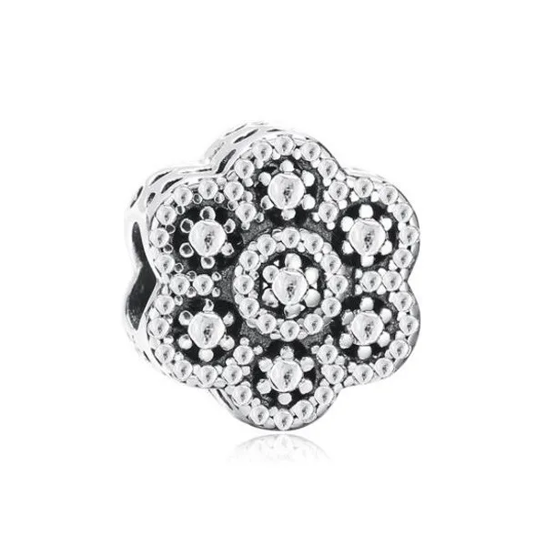 AIFEILI ожерелье DIY подходит для подарка Пандора браслет Европейский Шарм девушка личность цветок бисера Кулон Корона розовый - Цвет: X252