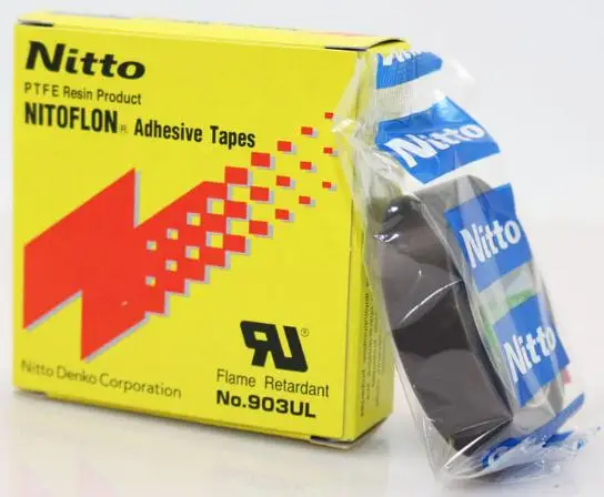 Клейкая лента нитофлоновая 50 шт./лот Япония 903UL PTFE t0.08 мм * W19mm L10m термоизоляционная