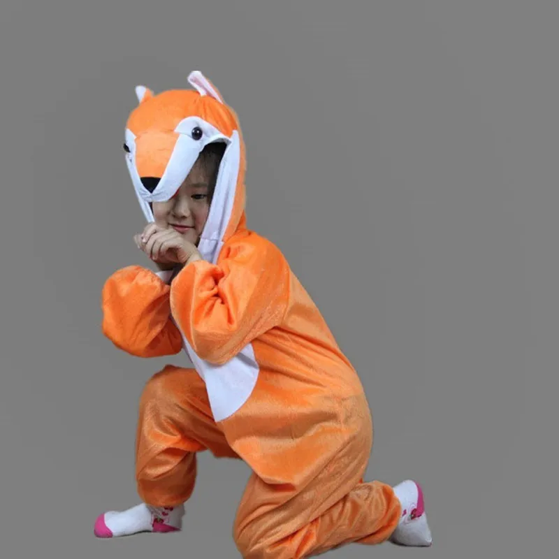 

Halloween Boy Girl Cartoon Children Kids Animal fox Jumpsuit Costume Cosplay Clothing Animals Costumes