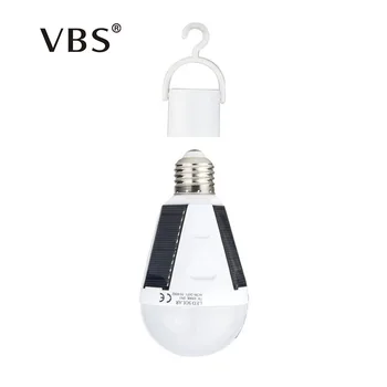 

Smart 7W 12W AC85-265 Bombillas LED E27 Rechargeable Solar panel lamp Waterproof IP65 Portable Camping Emergency lighting