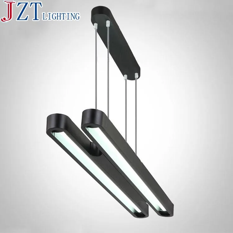 

M Office Chandeliers LED T5/Led Tube Modern Minimalist 1/2rows Creative Fillet Office Studio Meeting Room Long Tube Hanging Lamp