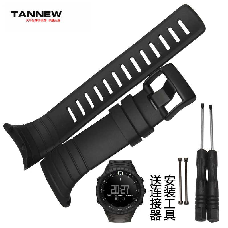 

Watch accessories,high quality silicone strap black rubber strap applicable SUUNTO CORE series