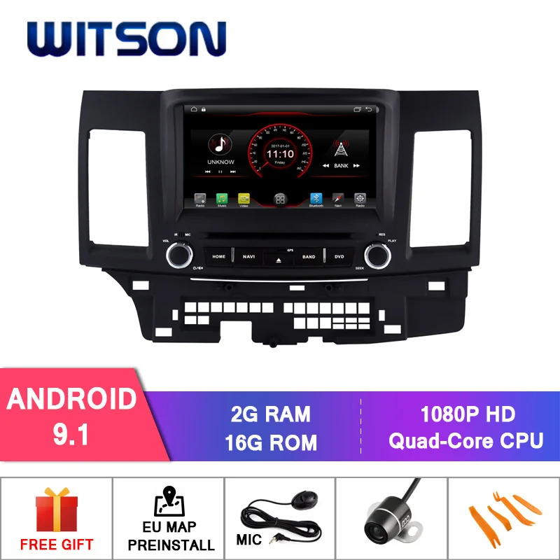 Perfect WITSON Android 9.1  CAR DVD RADIO GPS FOR MITSUBISHI LANCER 2006-2015 NAVIGATION MIRROR LINK/ 4G/DVR/DAB/OBD/TPMS SUPPORT 0