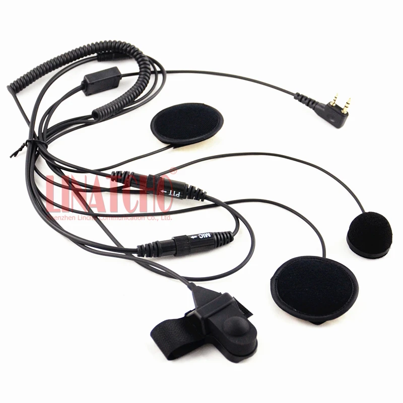 Walkie Talkie PTT Motorcycle helmet headset for baofeng two way radio