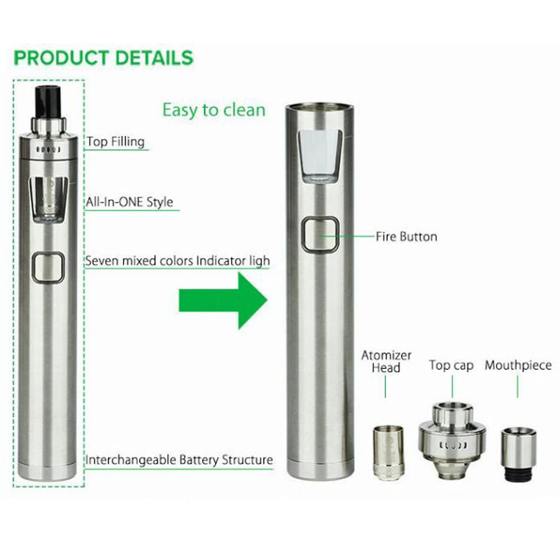 Стартовый набор все в одном Joyetech eGo AIO Pro C с атомайзерами 50 Вт баком 4 мл SS316 0 6 Ом