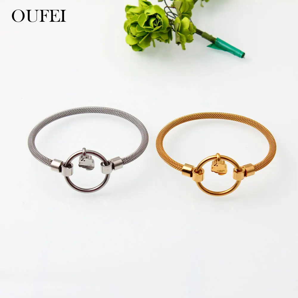 OUFEI Stainless Steel Cuff Bracelets Bangles Barbed Wire Jewelry Accessories Bangles For Women Mass Effect Free Shipping