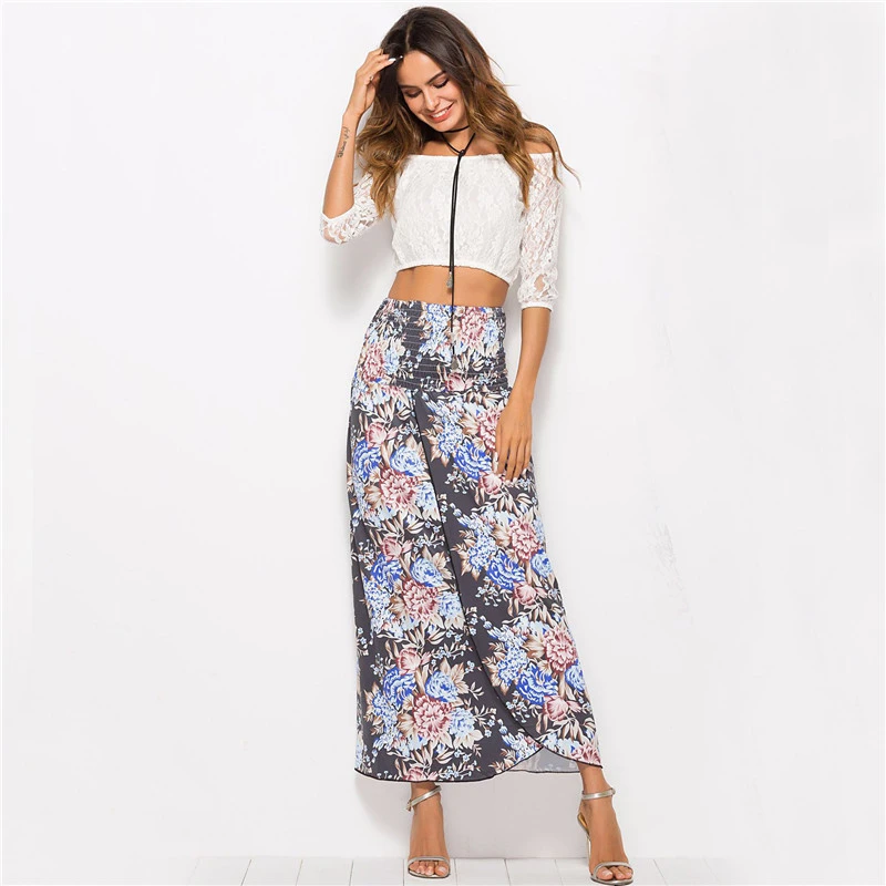 maxi polyester skirts