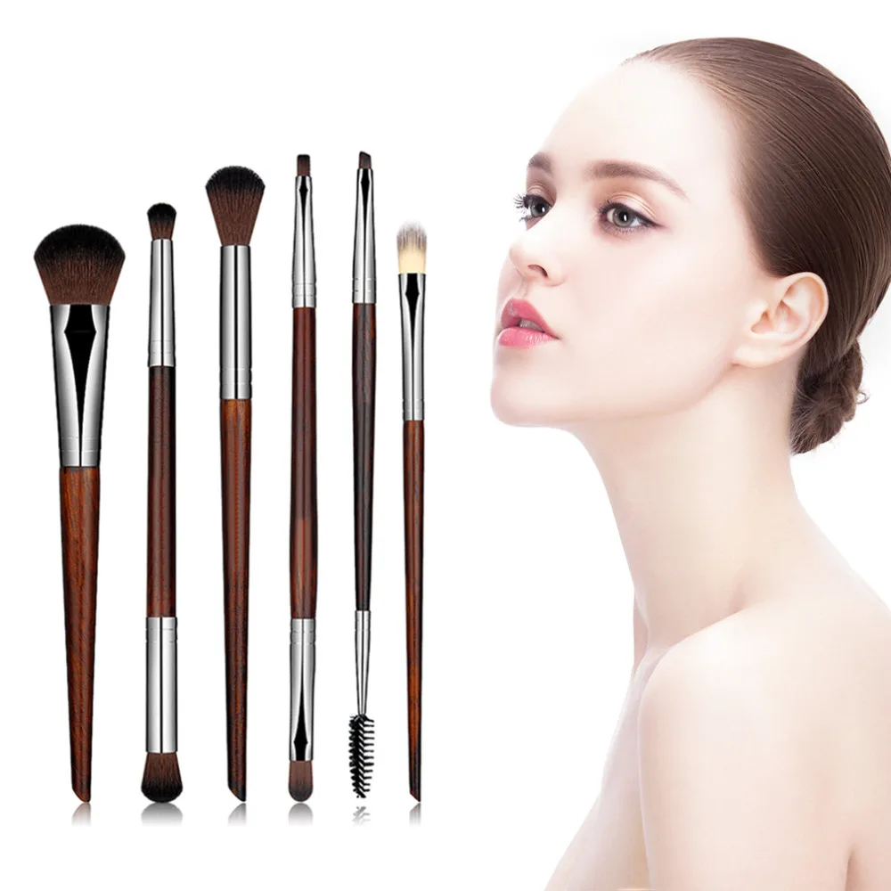 

6 Pcs High Quality Cosmetic Makeup Brushes Set Face Powder Blusher Foundation Brush Eyeshadow Makeup Cosmetic Brush Tool Hot