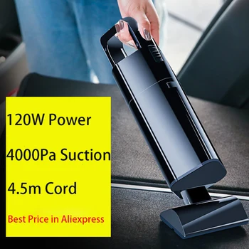 

2019 Portable Car Electric Vacuum Cleaner Handheld 12V 120W Powerful Dust Clean Dry Wet Dual Use 5m Wired Car Vacuum Cleaner