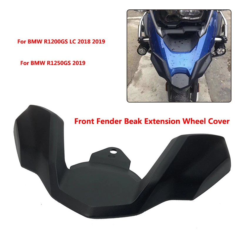 

New Front Fender For BMW R1200GS LC 2018 2019/ R1250GS 2019 Motorcycle Parts Front Fender Beak Extension Wheel Cover Cowl Black