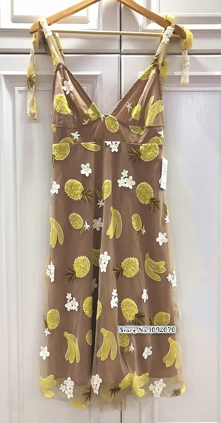 Женское платье миди с пайетками, регулируемое платье с завязками на плечах, Вышитое 3-D платье миди с цветочной аппликацией