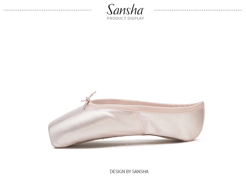 Sansha/балетные пуанты обувь атласный верх для взрослых девочек без хвостовика более квадрат коробка танцевальная обувь DP801SL