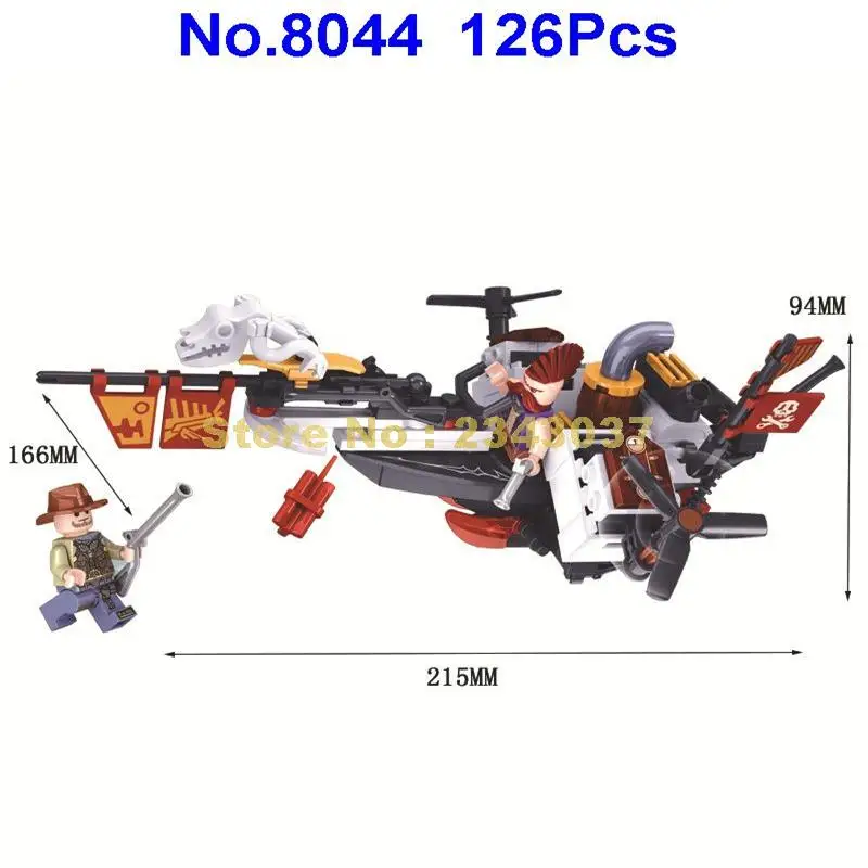 

winner 8044 126pcs world war 2 the age of steam military steam fighter building block Toy