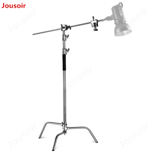 2 PCS Heavy Duty adjustable Light Stand Max Height 10 feet/3m with 4 feet Holding Arm and Grip Head Kit for Photographic CD15