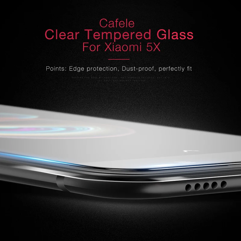 Cafele Защита экрана для мобильного для Xiaomi Mi A1 закаленное Стекло Экран протектор для Xiaomi Mi 5X9 H твердость, не создающая “пузырей
