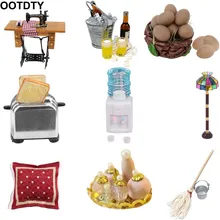 1: 12 kogut kura jajko gniazdo zestaw Model telefon buteleczki do perfum dom dla lalek kurczak miniaturowy Mini domek dla lalek prezent dla dzieci(China)