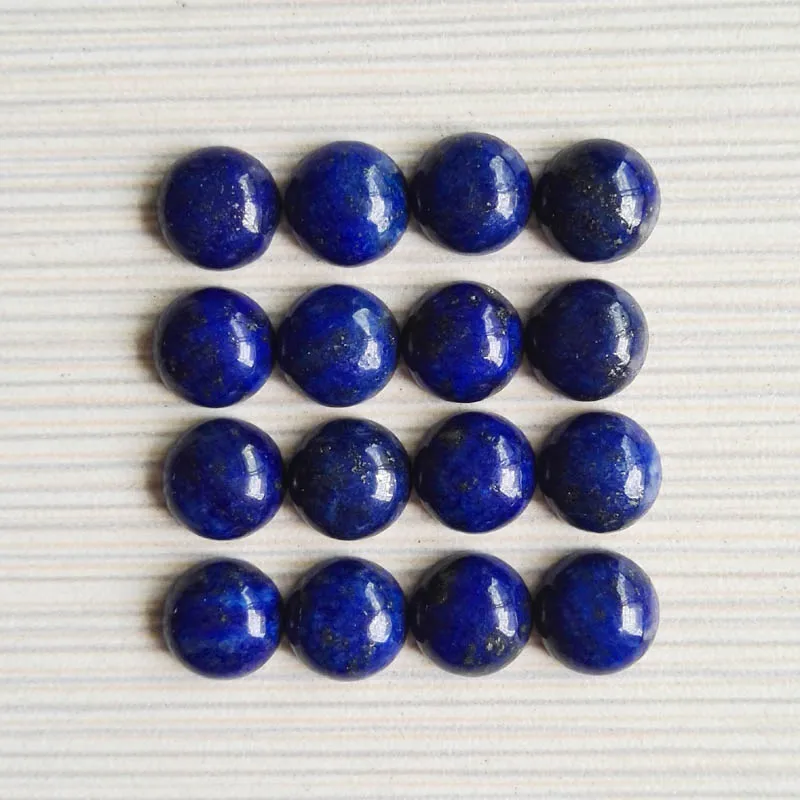 

Fashion lapis lazuli 8MM 50pcs/lot Natural Stone round Bead Charm high quality cab cabochon beads for jewelry making accessories