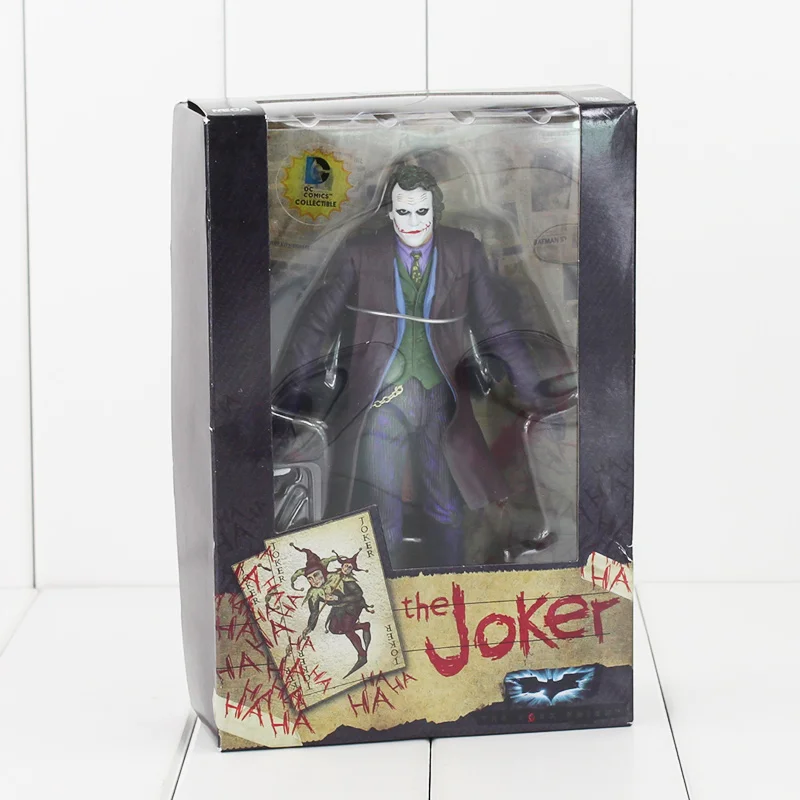 17 см NECA фигурка Супермена, Бэтмена, Джокера с дартс, нож, оружие, Классическая серия ТВ, Коллекционная модель, игрушки, куклы - Цвет: Joker With Box