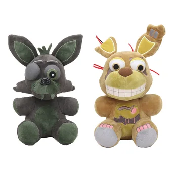 

2pcs/set 25cm FNAF Five Nights at Freddy's Funtime Nightmare Green phantom foxy Springtrap Foxy Bonnie Stuffed Plush Doll Toys