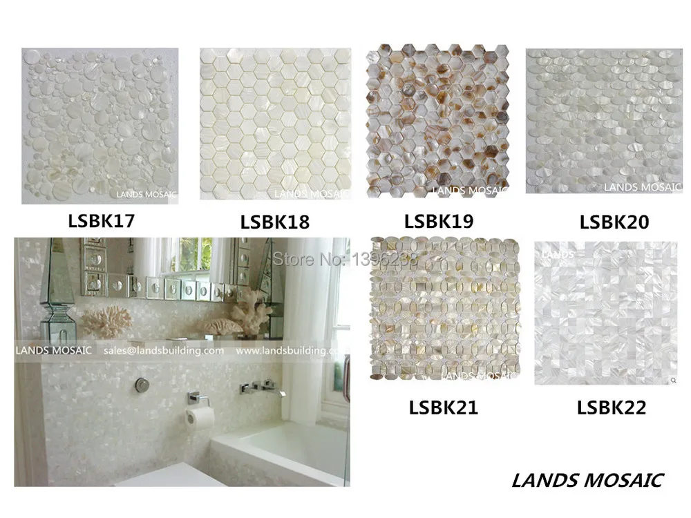 Mother Of Pearl Brick Supper White Natural Shell Mosaic Tiles Lsbk09 1 Lsbk17