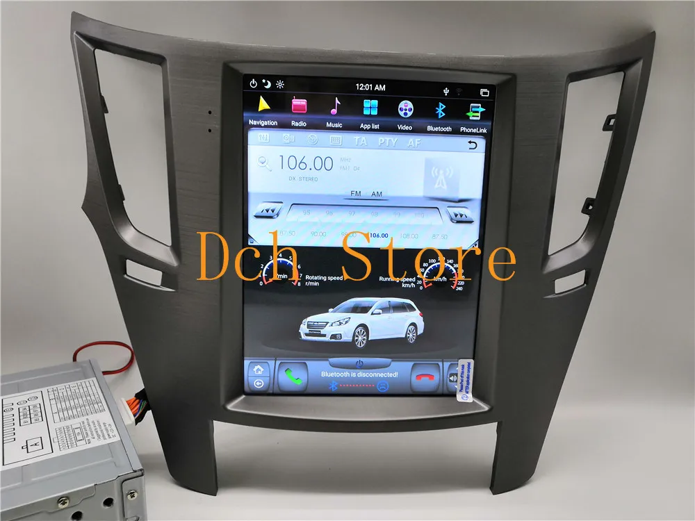 10,4 дюймов Tesla стиль Android 8,1 автомобильный DVD gps навигация для Subaru Legacy Outback 2010- PX6 CARPLAY стерео радио ips 4G ram