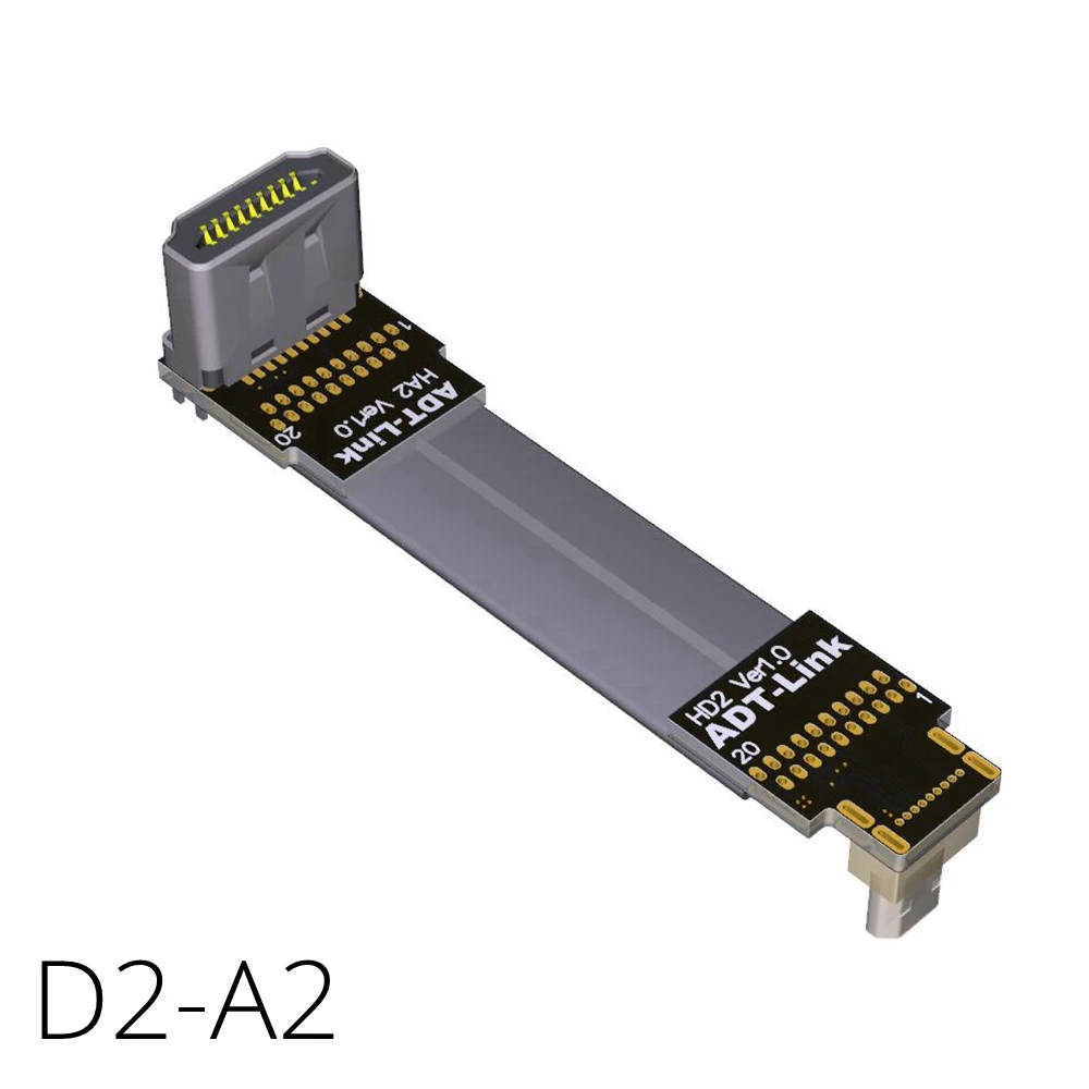 Кабель Micro HDMI с двойным углом поворота 5/10/15/20/30/50/80/100 см конвертер кабель V2.0 4K x 2K @